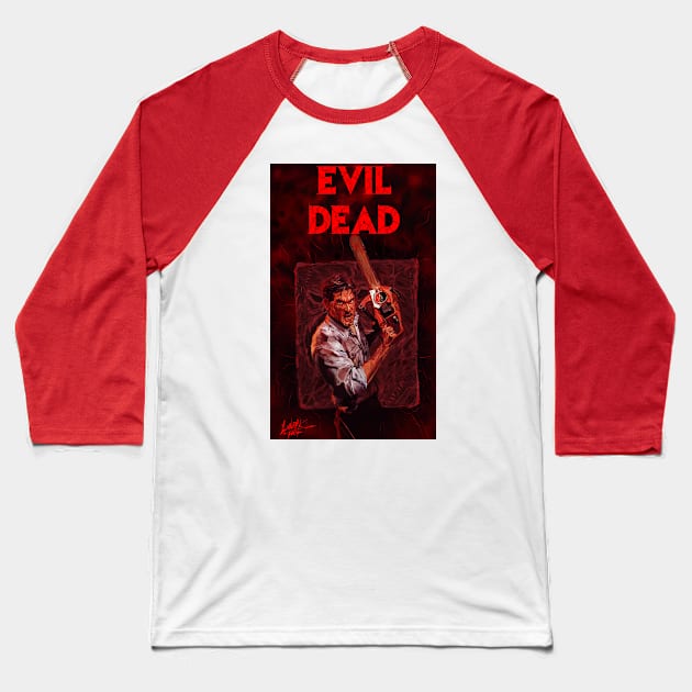 Evil Dead Baseball T-Shirt by Art Of Lunatik